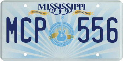 MS license plate MCP556
