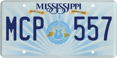 MS license plate MCP557