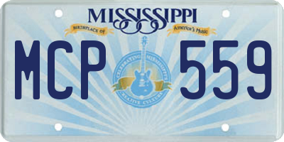 MS license plate MCP559