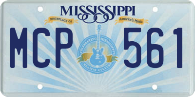 MS license plate MCP561