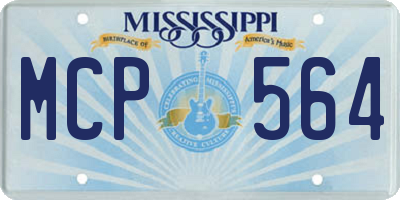 MS license plate MCP564