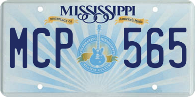 MS license plate MCP565