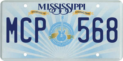 MS license plate MCP568