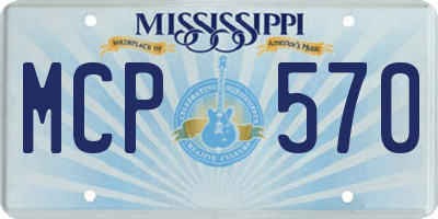 MS license plate MCP570