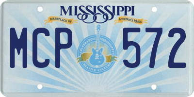 MS license plate MCP572