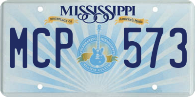 MS license plate MCP573