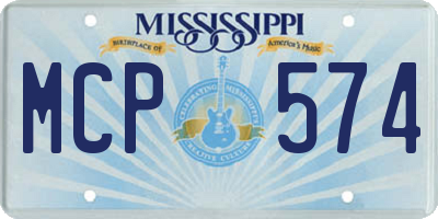 MS license plate MCP574