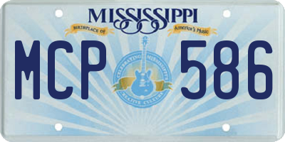 MS license plate MCP586