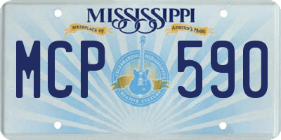 MS license plate MCP590
