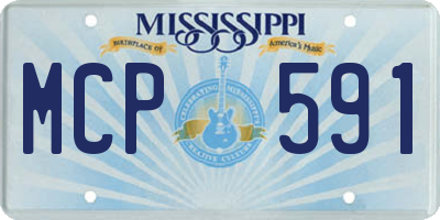MS license plate MCP591