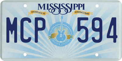 MS license plate MCP594