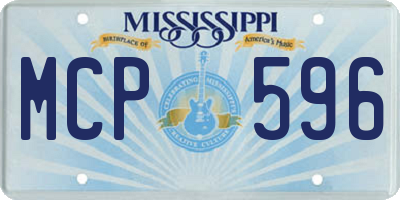 MS license plate MCP596