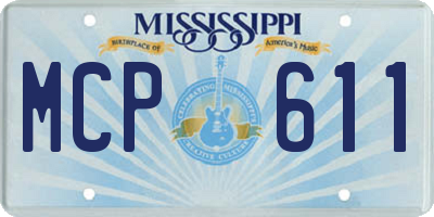 MS license plate MCP611