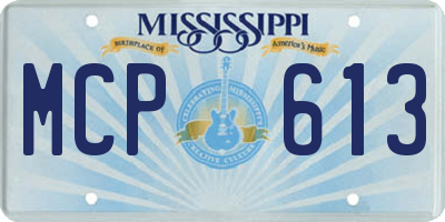 MS license plate MCP613