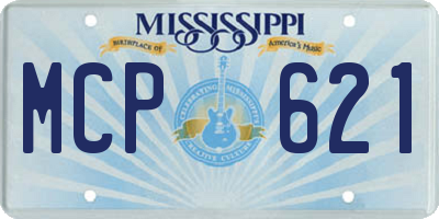 MS license plate MCP621