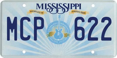 MS license plate MCP622