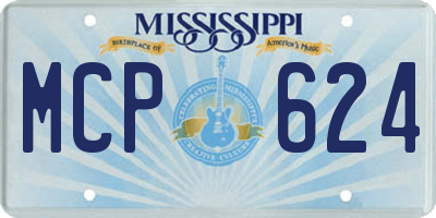 MS license plate MCP624