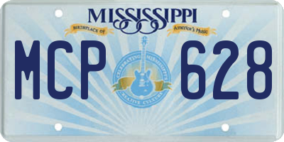 MS license plate MCP628