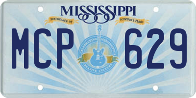 MS license plate MCP629