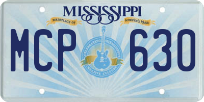 MS license plate MCP630