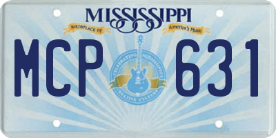 MS license plate MCP631