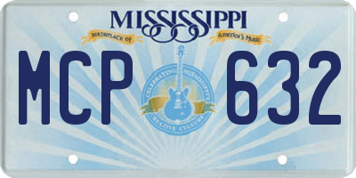 MS license plate MCP632