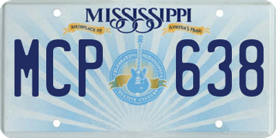 MS license plate MCP638
