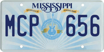 MS license plate MCP656