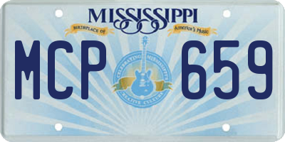 MS license plate MCP659