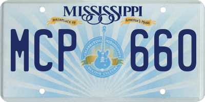 MS license plate MCP660