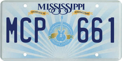 MS license plate MCP661