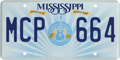 MS license plate MCP664