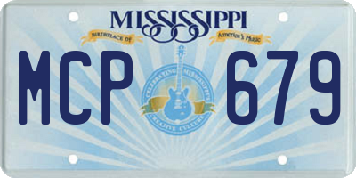 MS license plate MCP679