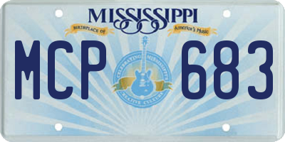 MS license plate MCP683