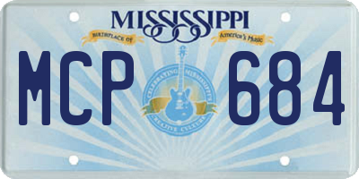 MS license plate MCP684