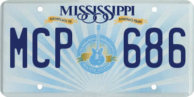 MS license plate MCP686