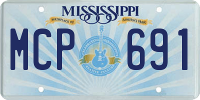 MS license plate MCP691