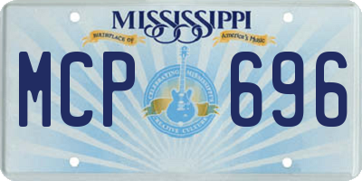 MS license plate MCP696