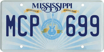 MS license plate MCP699