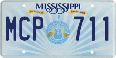 MS license plate MCP711