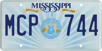MS license plate MCP744