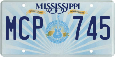 MS license plate MCP745