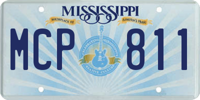 MS license plate MCP811