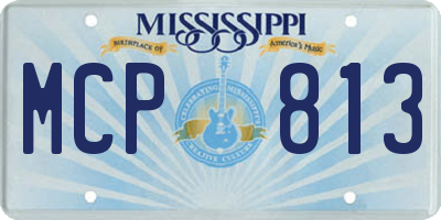 MS license plate MCP813