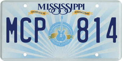 MS license plate MCP814