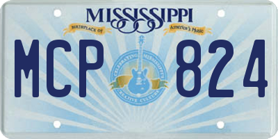 MS license plate MCP824