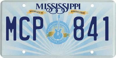 MS license plate MCP841