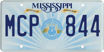MS license plate MCP844