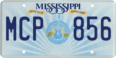 MS license plate MCP856