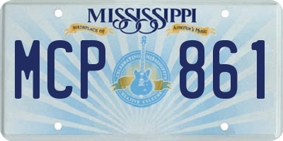 MS license plate MCP861